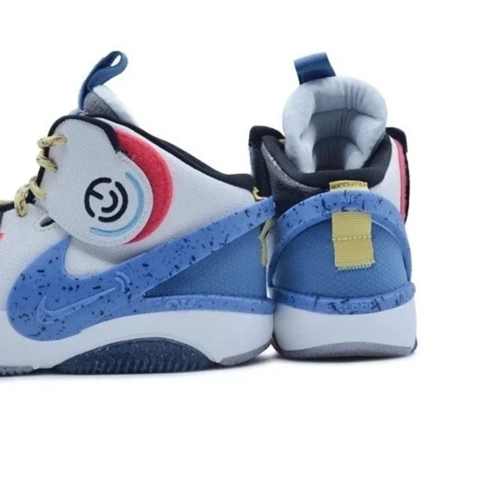 Nike Air Deldon Mens Size 10‎ White/Blue Athletic Basketball Sneakers DM4096